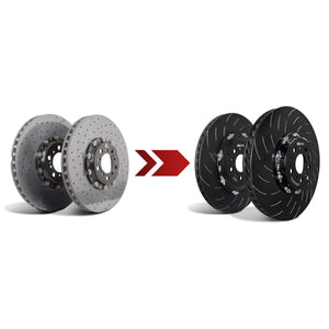 EBC Racing 14-19 BMW M3 (F80/F82 w/Carbon Ceramic Rotors) 400mm 2 Piece Iron Conversion Front Rotors