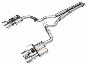 AWE Tuning 21-23 Ford Mustang Mach 1 SwitchPath Cat-Back Exhaust w/ Quad Chrome Silver Tips