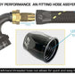 GReddy AN10 Straight Swivel Hose End - Black/Gold Anodized
