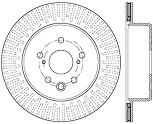 StopTech Lexus 13-15 GS350/14-15 IS350/13-15 GS350H/15 RC350 Right Rear Drilled Sport Brake Rotor