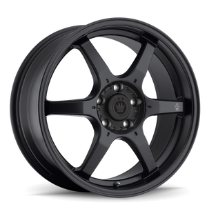 Konig Backbone 18x8 5x114.3 ET35 Matte Black Milling Logo on Spoke