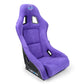 NRG FRP Bucket Seat PRISMA Edition w/ Pearlized Back Purple Alcantara - Medium