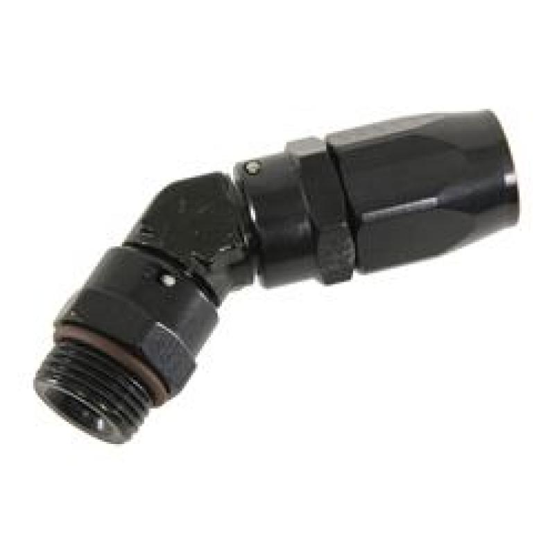 Fragola -10AN x 45 Degree x 7/8-14 (10) Hose End - Black