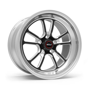Weld S70 RT-S 18x11in / 5x120.65 BP / 7.7in. BS - Black Center - Polished Shell Wheel