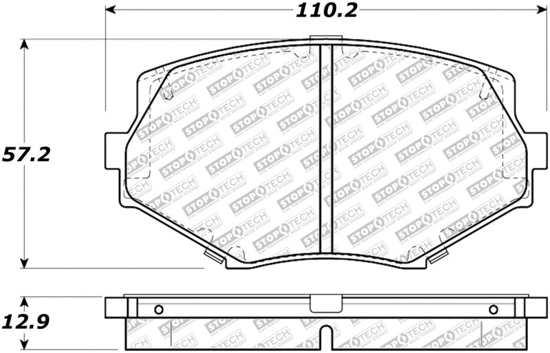 StopTech 94-97 / 99-02 Mazda Miata Street Select Front Brake Pads