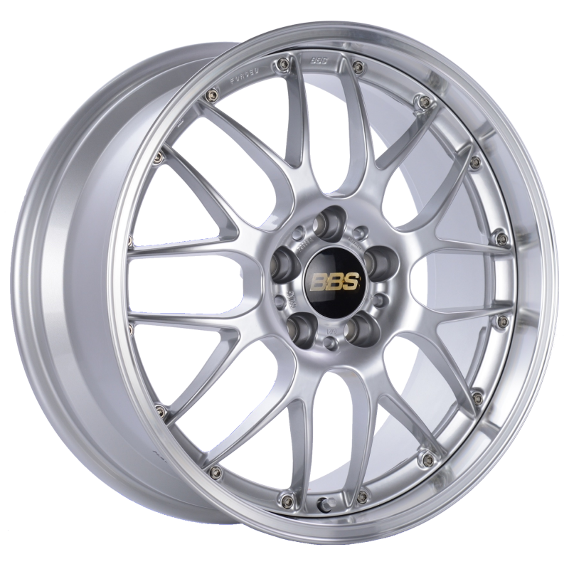 BBS RS-GT 20x8.5 5x114.3 ET43 Diamond Silver Center Diamond Cut Lip Wheel -82mm PFS/Clip Required