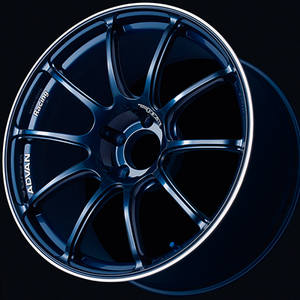 Advan RZII 15x5.5 / +45 Offset / 4x100 / 63mm Bore / Racing Indigo Blue and Ring