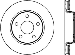 StopTech Sport Slot 07-17 Jeep Wrangler Slotted Right Front CRYO Rotor