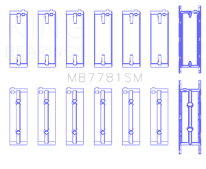 King Engine Bearings BMW N57 D30 A/B/C/N57N/N57S Main Bearing Set - Size +0.25mm