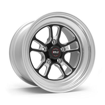 Weld S70 RT-S 15x8in / 5x120.65 BP / 3.5in. BS - Black Center - Polished Shell Wheel