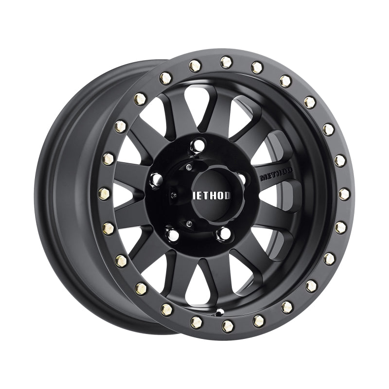 Method MR304 Double Standard 15x10 -50mm Offset 5x4.5 83mm CB Matte Black Wheel