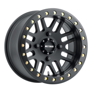 Method MR406 UTV Beadlock 15x10 / 5+5/-2mm Offset / 4x156 / 132mm CB Matte Black Wheel