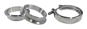 Torque Solution Stainless Steel V-Band Clamp & Flange Kit - 3.75in (95mm)