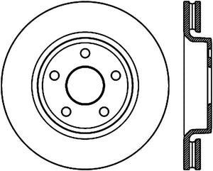 StopTech Slotted Sport Front Right Brake Rotor 11-17Jeep Grand Cherokee (Excludes SRT8)
