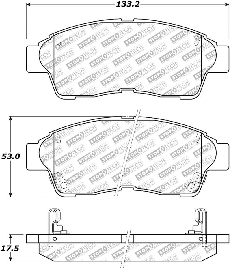 StopTech Street Select Brake Pads - Front