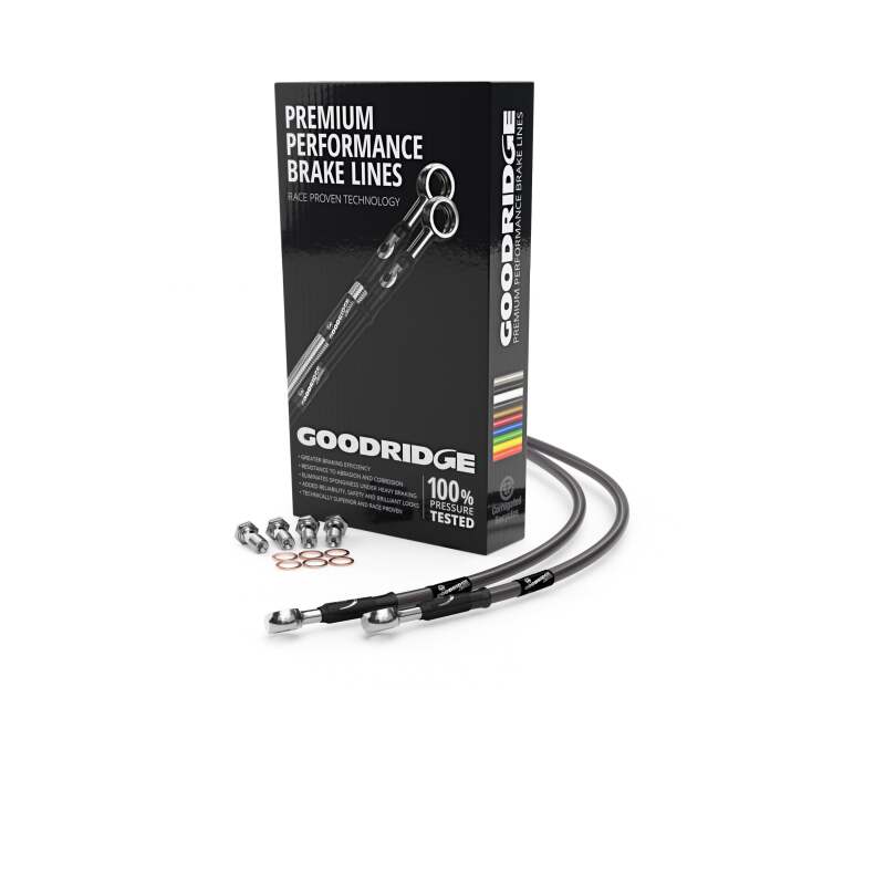 Goodridge 89-90 Suzuki RGV250K-L Carbon Rear SS Brake Lines