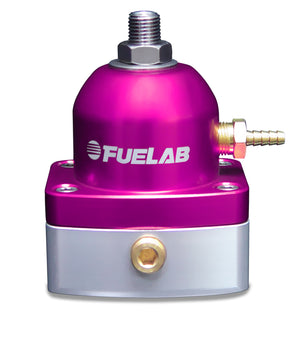 Fuelab 545 EFI Adjustable Mini FPR In-Line 90-125 PSI (1) -6AN In (1) -6AN Return - Purple