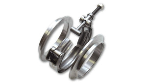 Vibrant T304 SS V-Band Flange Assembly for 2.25in O.D. Tubing incl 2 V-Band flanges & 1 V-Band Clamp