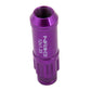 NRG 700 Series M12 X 1.25 Steel Lug Nut w/Dust Cap Cover Set 21 Pc w/Locks & Lock Socket - Purple