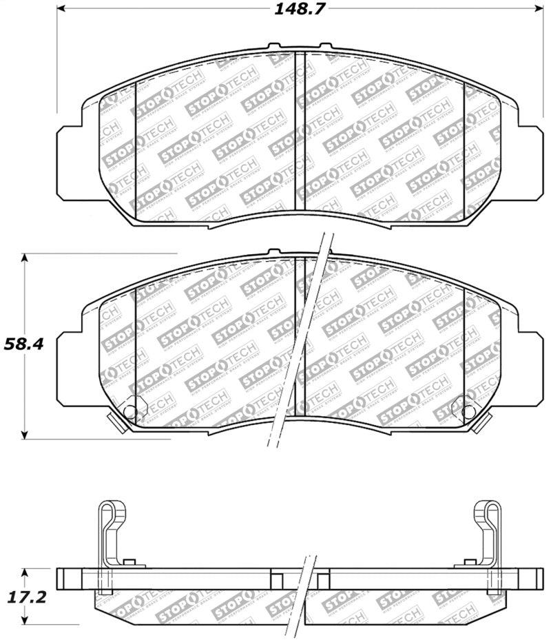 StopTech Street Select Brake Pads - Front