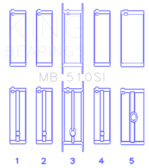 King Engine Bearings Chrysler 360 Main Bearing Set