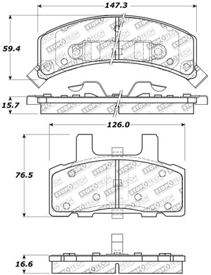 StopTech Sport Brake Pads w/Shims and Hardware - Front