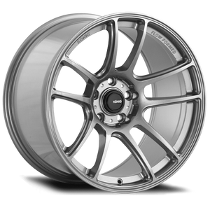 Konig Heliogram 18X10.5B 5X114.3 ET18 Titanium Metallic Knurled Bead Flow Formed