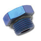 Russell Performance -6 AN Straight Thread Plug (Blue)