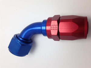 Fragola -6AN Nut x -8AN Hose 60 Degree Expanding Hose End - Blue/Red