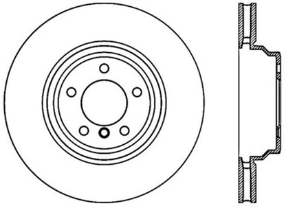 StopTech 07-13 BMW 335i Drilled Sport Cryo Right Front Rotor