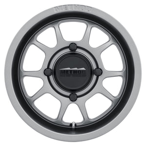 Method MR409 Bead Grip 14x7 / 4+3/13mm Offset / 4x156 / 132mm CB Steel Grey Wheel