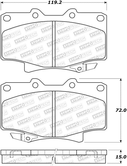 StopTech 90-92 Toyota Land Cruiser Sport Performance Front Brake Pads