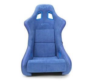 NRG FRP Bucket Seat (Large) Prisma-Chromatic Royal Blue Vegan Suede w/ Chameleon Back
