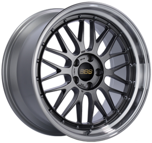 BBS LM 17x7.5 5x114.3 ET38 Diamond Black Center / Diamond Cut Lip Wheel PFS/Clip Required
