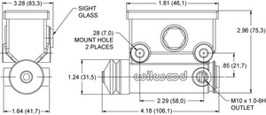 Wilwood Side Mount ATV M/C 19mm Bore R/H