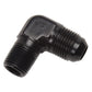 Russell Performance -12 AN to 1/2in NPT 90 Degree Flare to Pipe Adapter (Black)