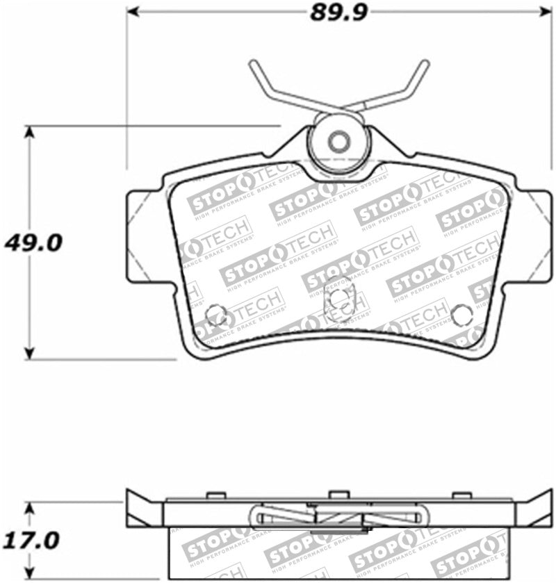 StopTech Street Select Brake Pads - Rear