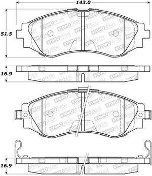 StopTech Street Select Brake Pads - Front