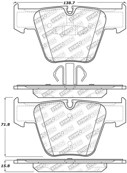 StopTech Street Select Brake Pads w/Hardware - Front