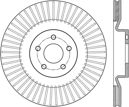 StopTech Sport Slotted 16-18 Ford Focus RS Front Left CRYO Rotor