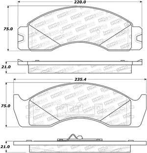 StopTech Sport Brake Pads w/Shims - Front