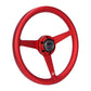 NRG Aluminum Steering Wheel 330mm - Heritage Solid Spoke - Ergonomic Grip - Anadized Red