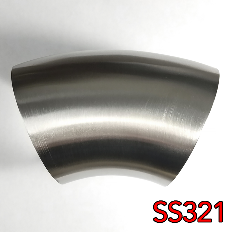 Stainless Bros 1.5in SS321 45 Deg Mandrel Bend Elbow - 1D Radius 16GA/.065in Wall (No Leg)