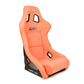 NRG FRP Bucket Seat ULTRA Edition W/ Grey Pearlized Back / Peach Microfiber Material - Large