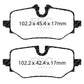 EBC 23-26 BMW X1 U11 2.0L (t) Yellowstuff Rear Brake Pads