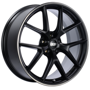 BBS CI-R 20x9 5x112 ET38 Satin Black Polished Rim Protector Wheel - 82mm PFS/Clip Required