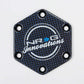NRG Carbon Fiber w/ Blue Texalium Fabrics Horn Delete Button Circular Logo Front/ Back