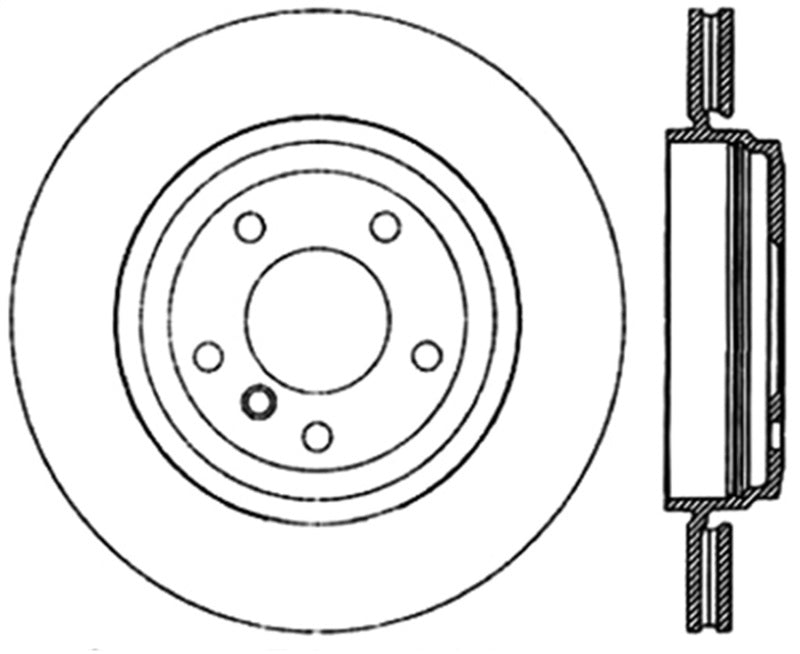 StopTech Sport Slotted (CRYO) 01-06 BMW 330Ci Rear Right Rotor