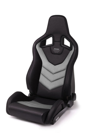 Recaro Sportster GT Passenger Seat - Black Vinyl/Cloud Grey Suede