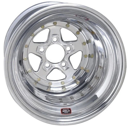 Weld Alumastar 2.0 15x10 / 5x4.5 BP / 4in. BS Polished Wheel - Black Non-Beadlock